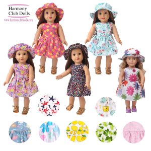 American Girl doll dresses with hats