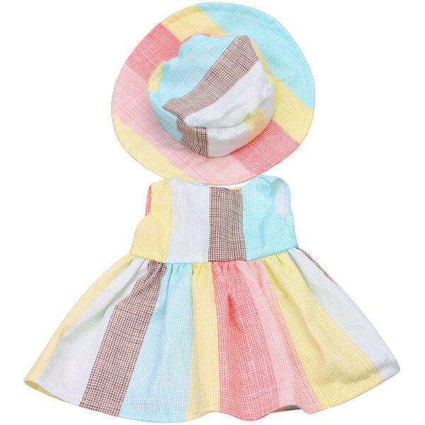 Pastel Stripe Dress for Dolls