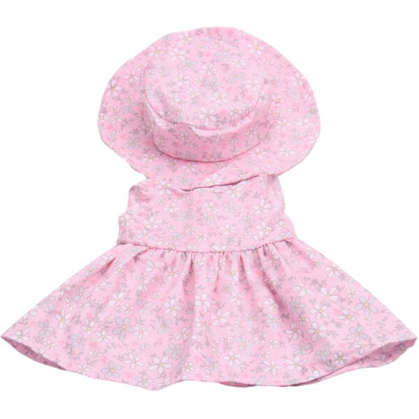 Pink Flower Print Dress for Dolls