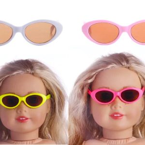 18" doll sunglasses white, pink, yellow, hot pink