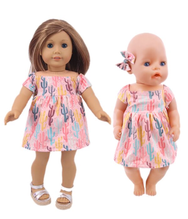 18" doll dresses cactus pink doll dress