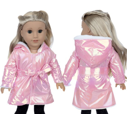 18" doll pink coat