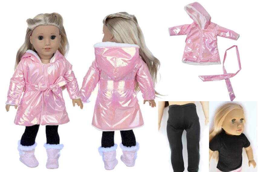 18" doll pink coat