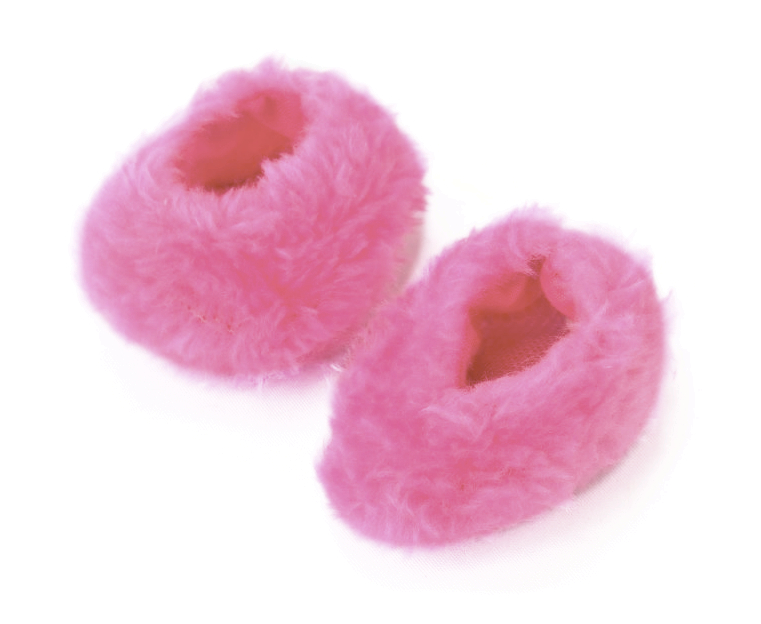 18 doll pink fuzzy slippers
