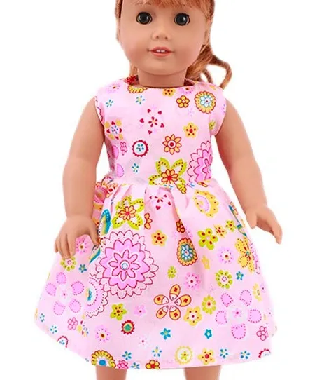 18" doll pink dress