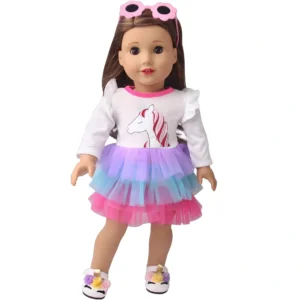 18" doll unicorn dress