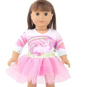 18 inch doll unicorn dress