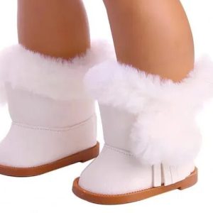 18" doll white boots
