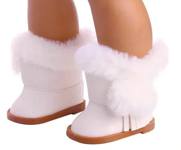 18" doll white boots