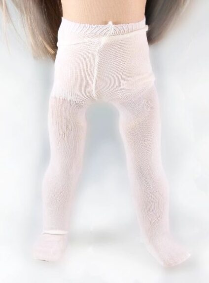 18" doll tights. White.