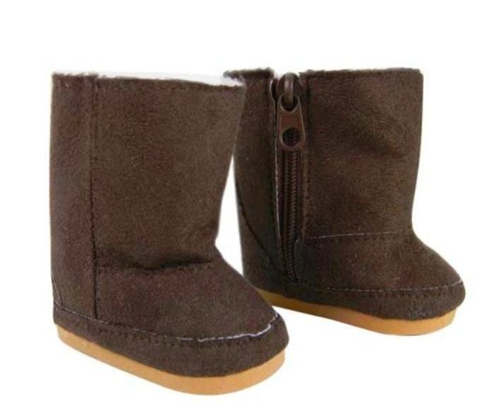 BROWN 18" DOLL BOOTS