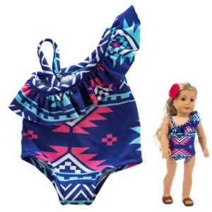 18 inch doll blue swimsuit