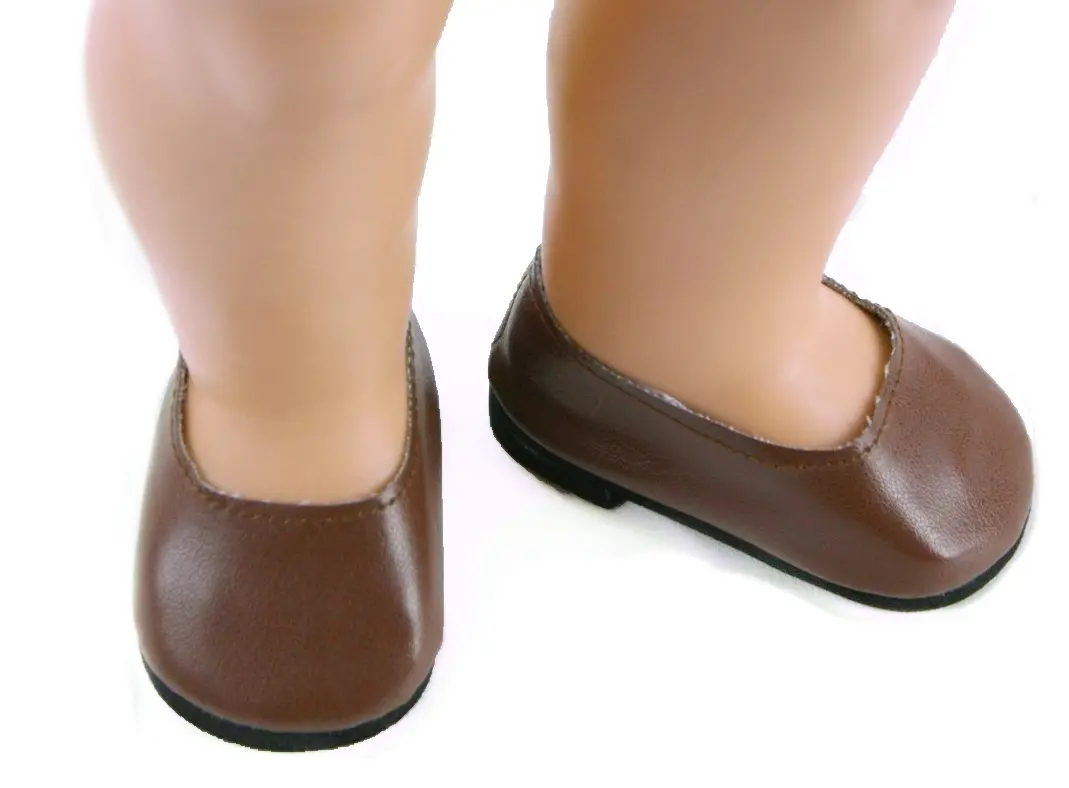 - Holiday 18" doll shoes brown flats