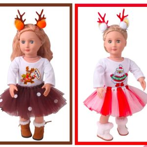 Christmas doll dresses