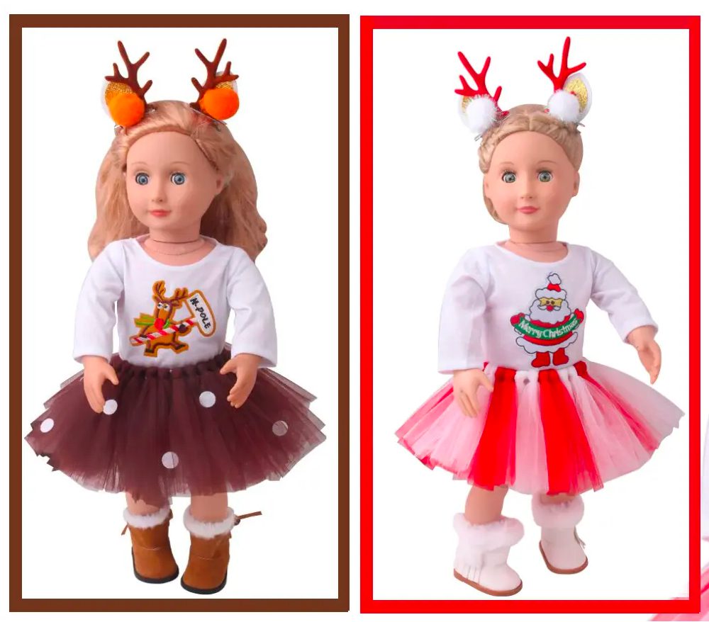 Christmas doll dresses
