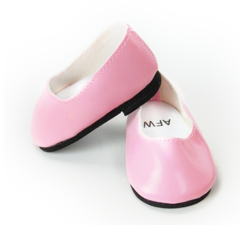 - 18" doll shoes pink flats