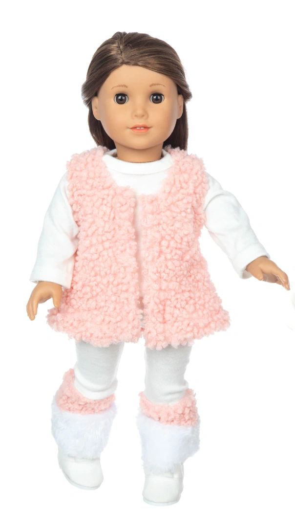 18 inch doll pink vest outfit
