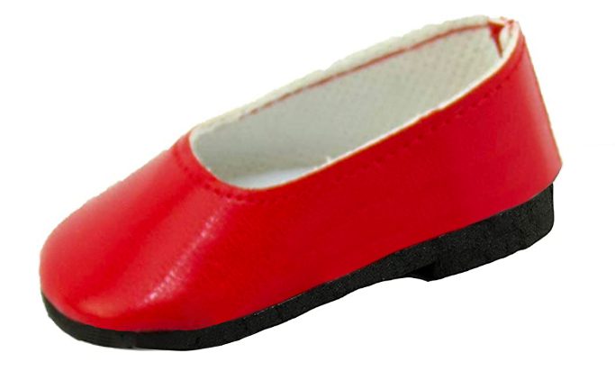 red 18 inch doll shoes