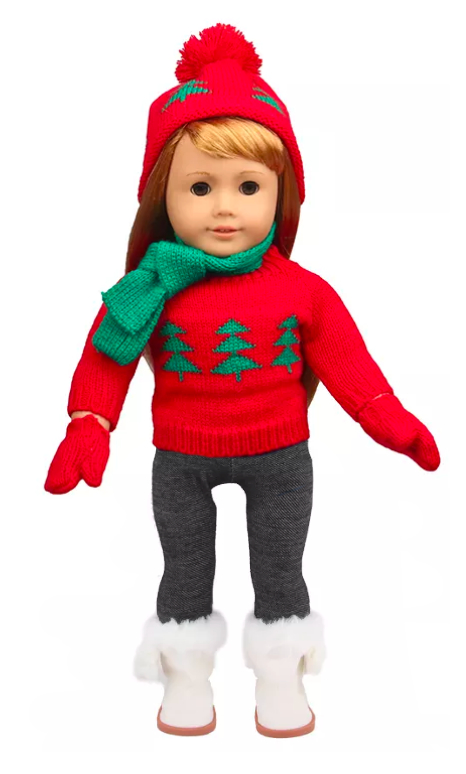 18 inch doll Christmas sweater outfit