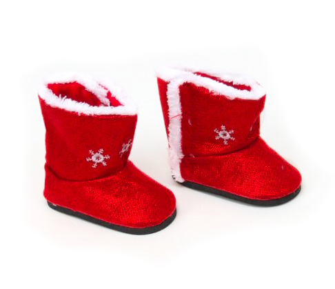 18 inch doll snowflake boots