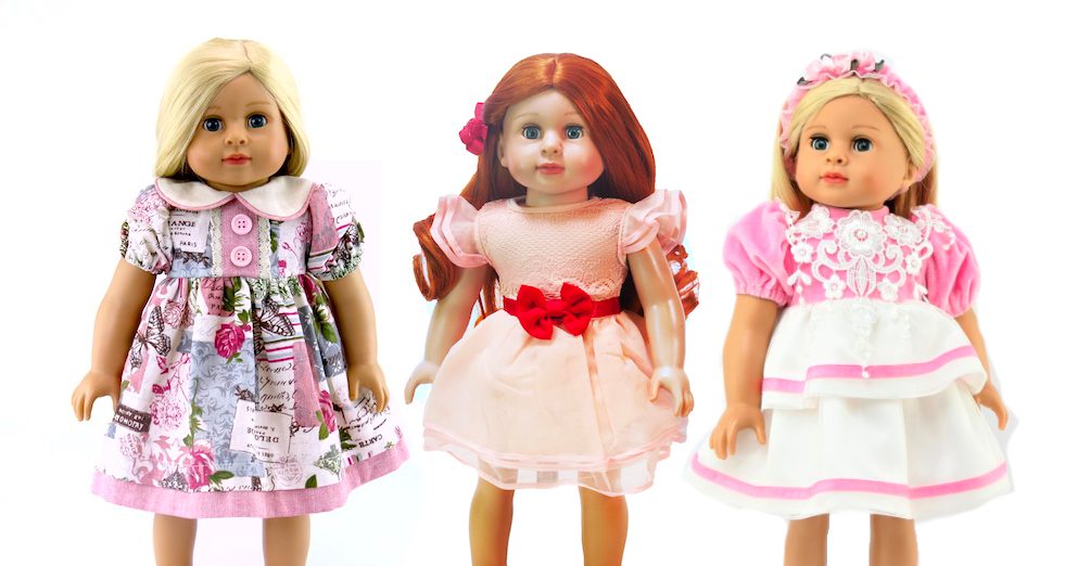 historical 18 doll dresses sale