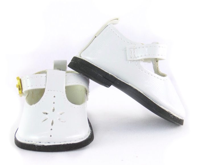 18 inch doll shoes white buckle mary jane