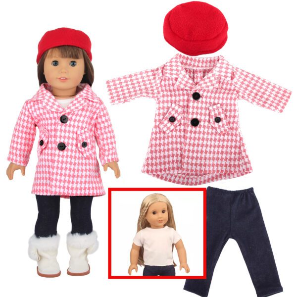 18 inch doll pink coat