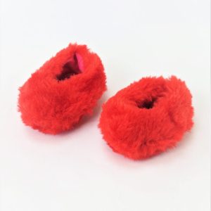 wellie wishers size red fuzzy doll slippers