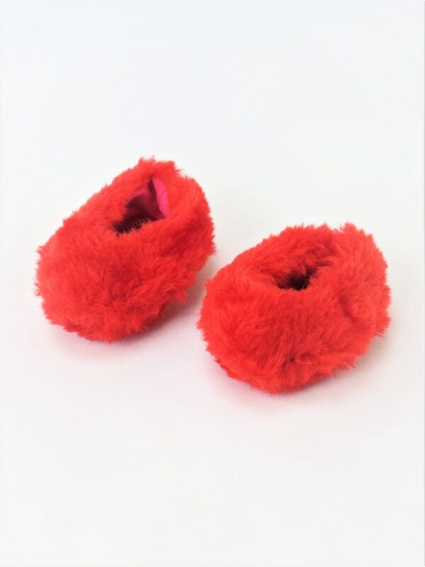 wellie wishers size red fuzzy doll slippers