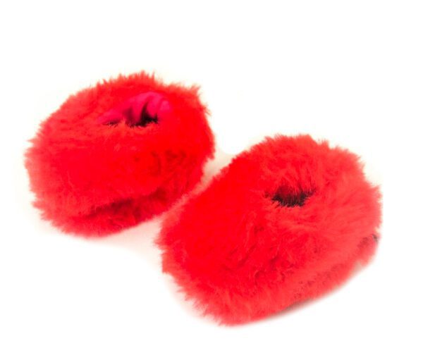 Christmas 18" doll red fuzzy slippers