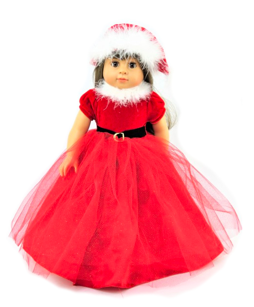 18" doll fancy santa dress gown