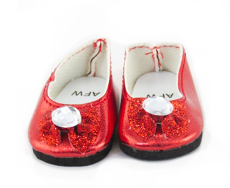 Wellie Wishers red shoes 14" doll shoes