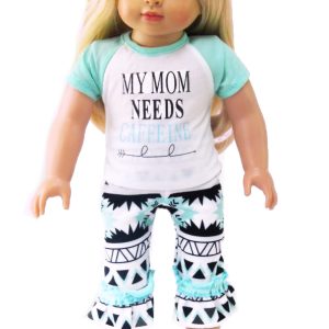 18 inch doll my mom needs caffeine pajamas