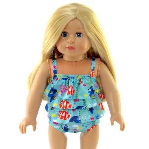 18" doll swimsuit - friendly fish