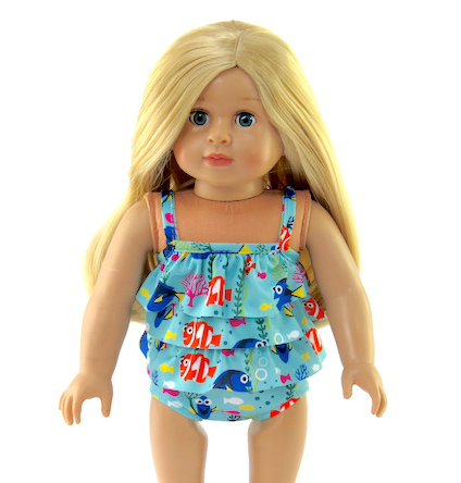 18" doll swimsuit - friendly fish