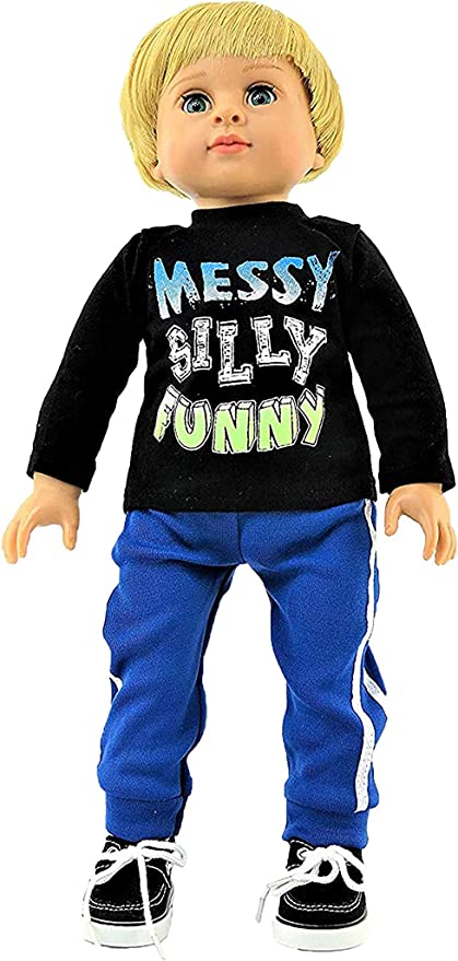 18 inch boy doll clothes Messy Silly Funny fits American Girl boy doll Logan by American Fashion World doll clothes