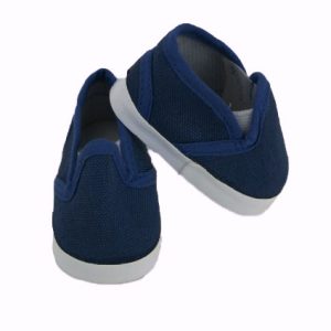 18 inch doll navy canvas slip on sneakers