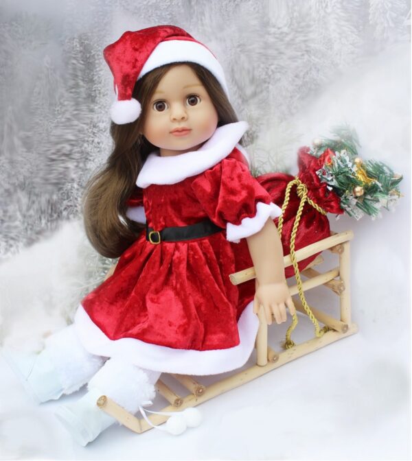 A Doll in a Santa Clause Costume