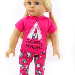 18" doll size Sleepy Teepee Pajamas top and pants