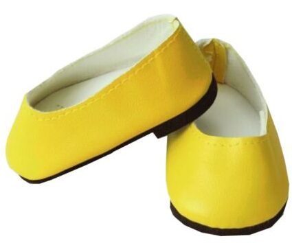 18 inch doll yellow shoes
