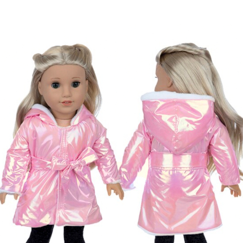 18 inch doll pink coat. Fits American Girl doll coat pink