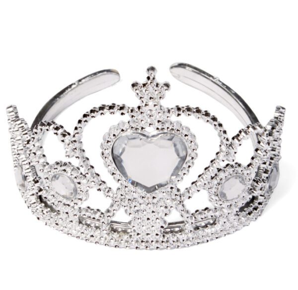 18" doll silver heart tiara