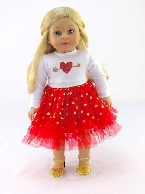 cupid dress for 18 inch dolls