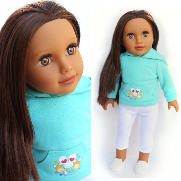 18 inch brown hair doll brown eyes hispanic jy toys. dolls like American Girl