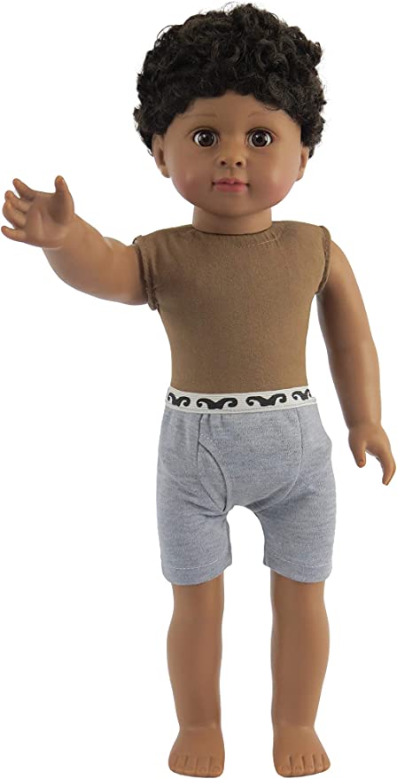 18 inch African American boy doll Isaac American Fashion World. Size of American Girl.