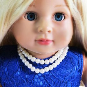 18" doll stretch pearl necklace