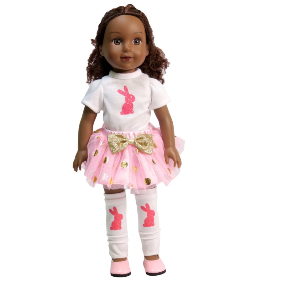 Welliewishers easter dresses fit 14.5" dolls pink bunny outfit