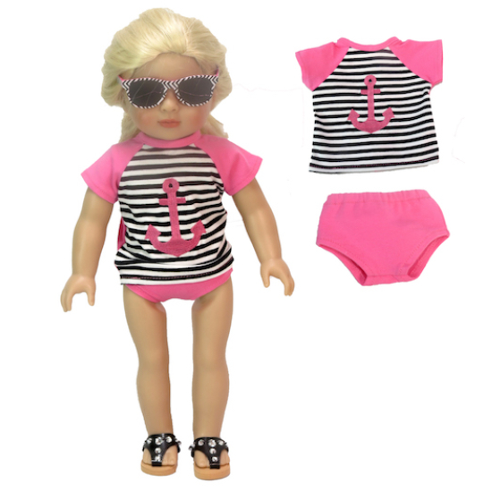 18" doll anchor swim suit