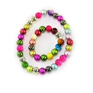 18" doll rainbow colored necklace and bracelet set special.