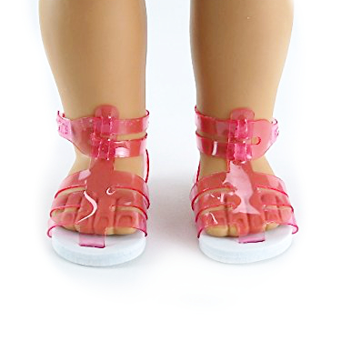 18 inch doll pink jelly sandals